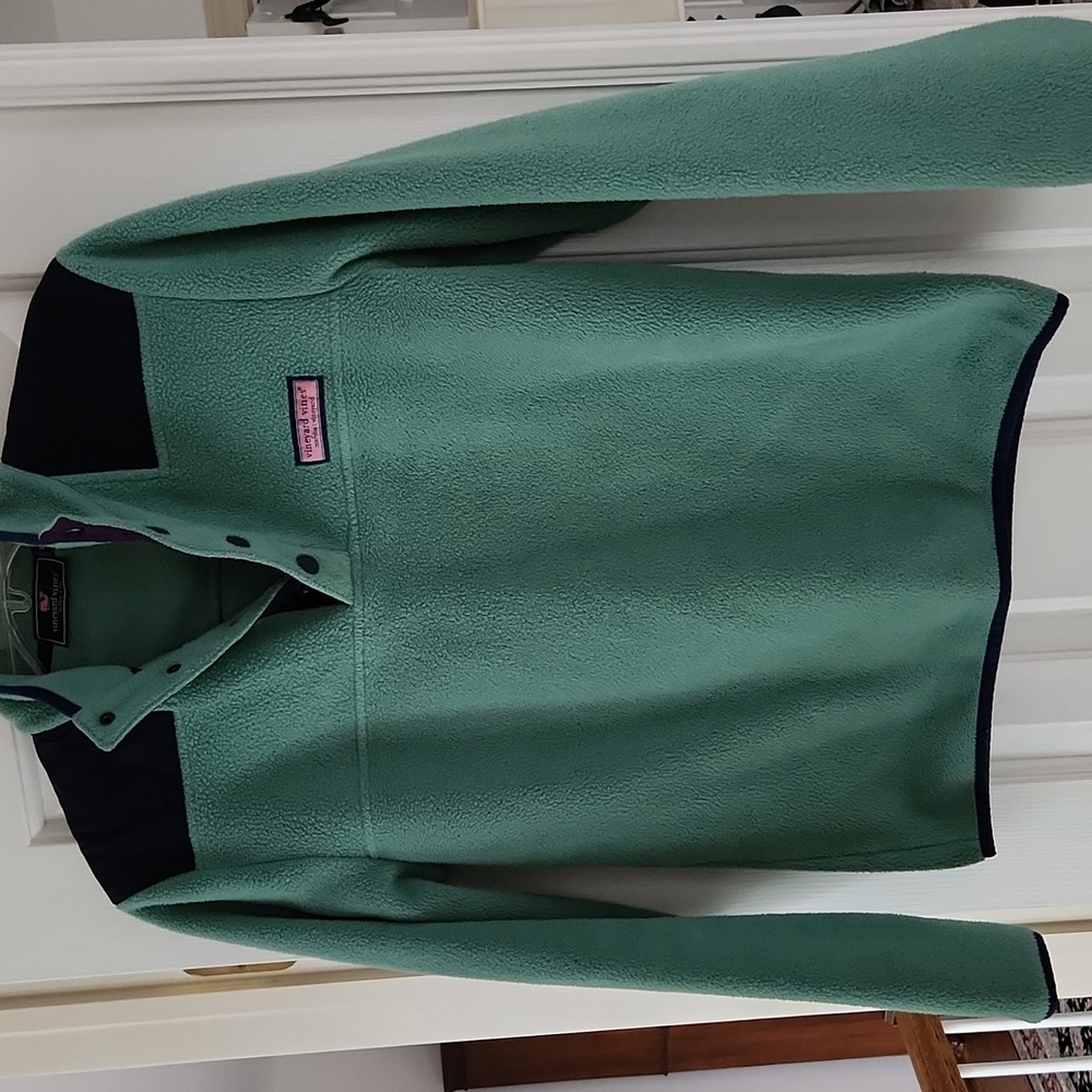 vineyard vines green fleece, men's, size XS